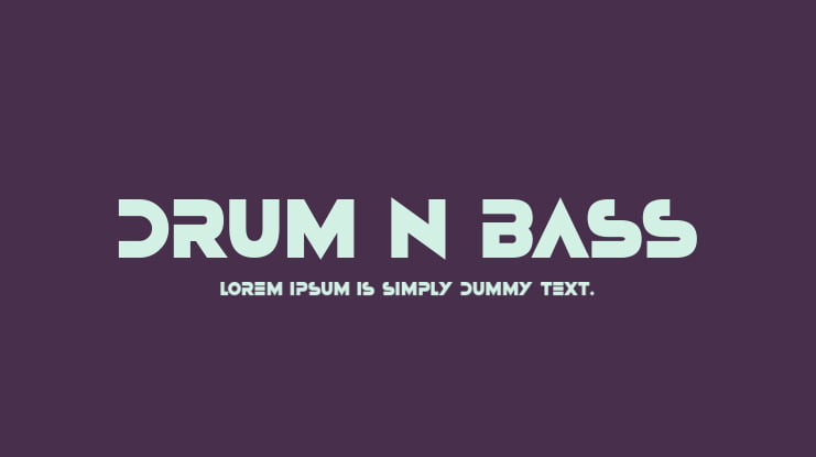 Drum N Bass Font Family