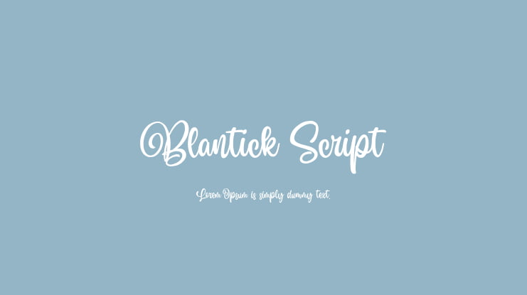 Blantick Script Font