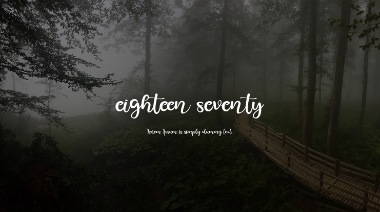 eighteen seventy Font