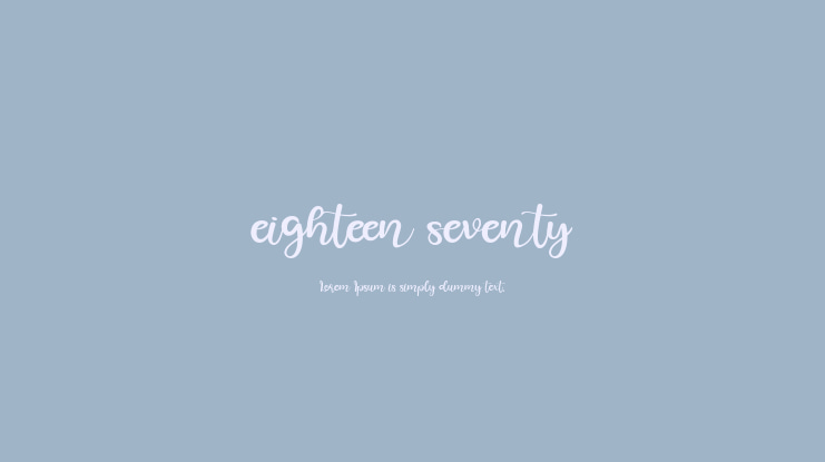 eighteen seventy Font