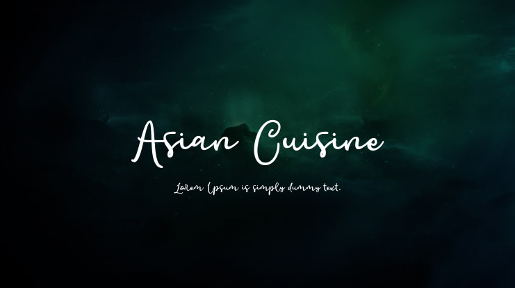Asian Cuisine Font