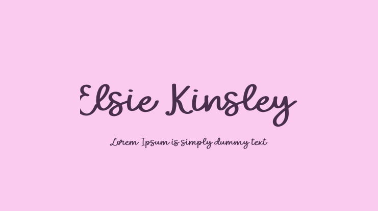 Elsie Kinsley Font Family