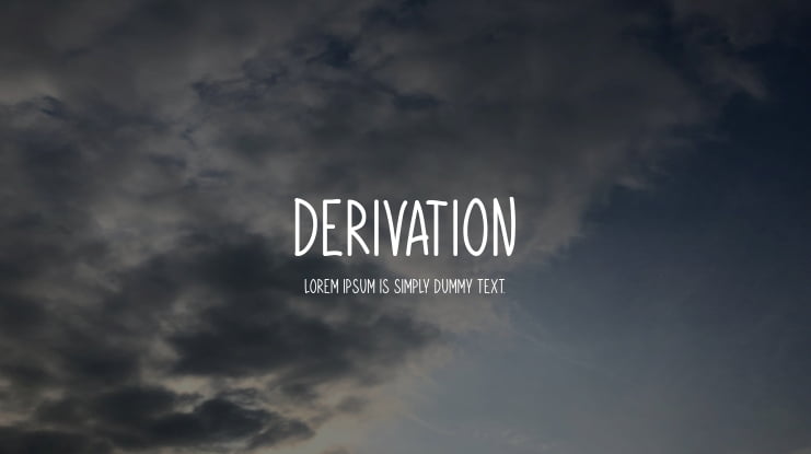 Derivation Font