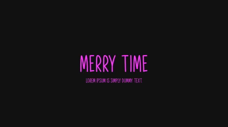 Merry Time Font