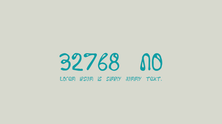 32768 NO Font
