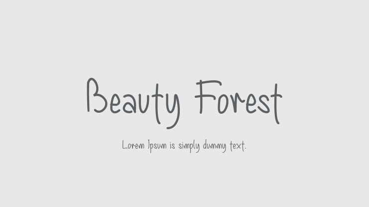 Beauty Forest Font