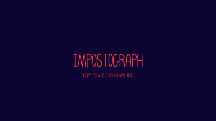 Impostograph Font