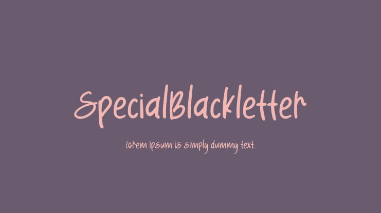 SpecialBlackletter Font
