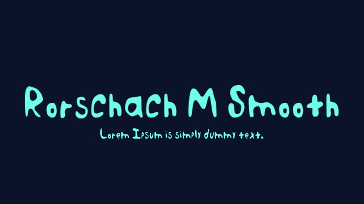 Rorschach M Smooth Font