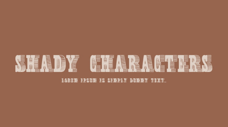 Shady Characters Font