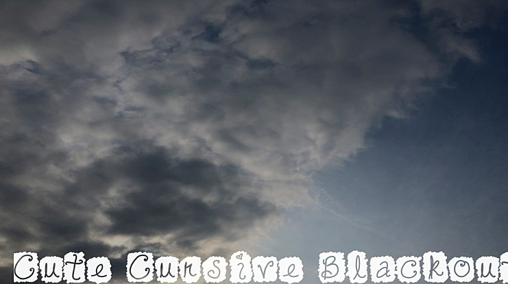 Cute Cursive Blackout Font