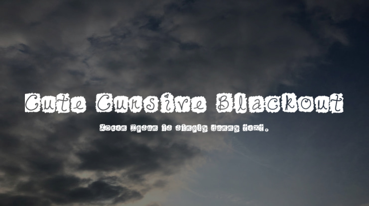 Cute Cursive Blackout Font