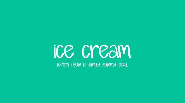 ice cream Font