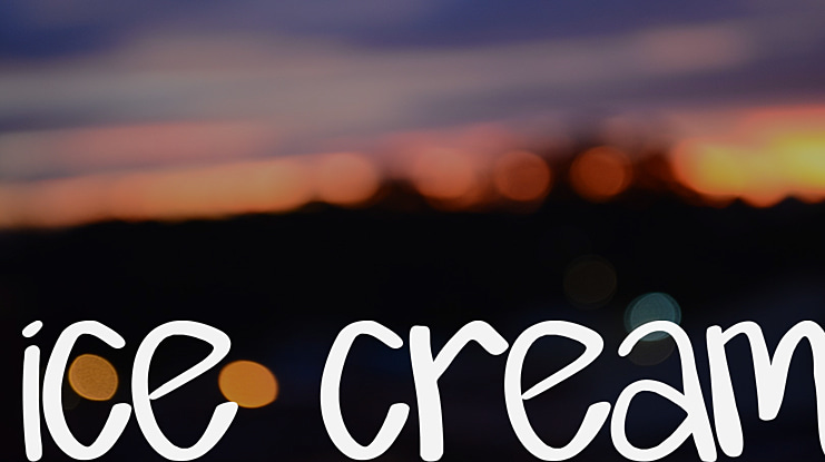 ice cream Font