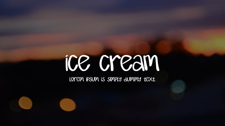 ice cream Font