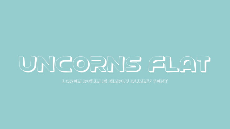 Uncorns Flat Font Family