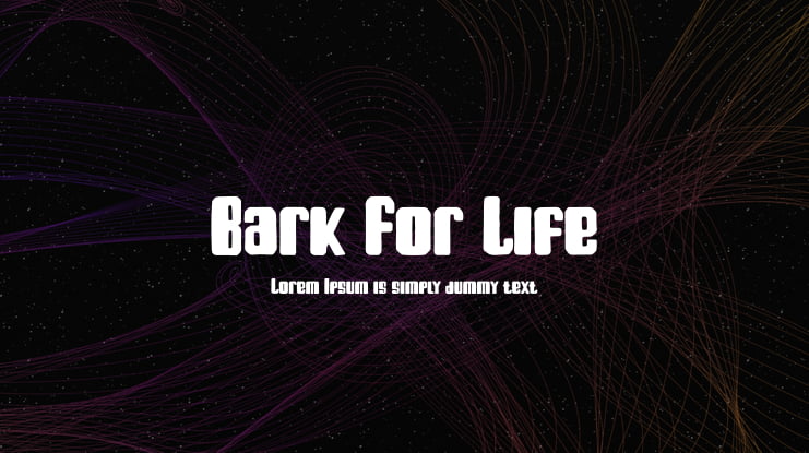 Bark For Life Font