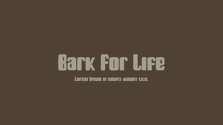Bark For Life Font