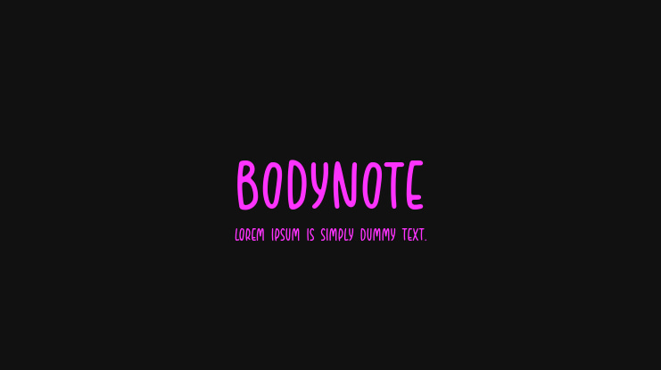 BODYNOTE Font