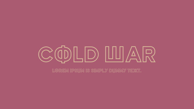 Cold War Font