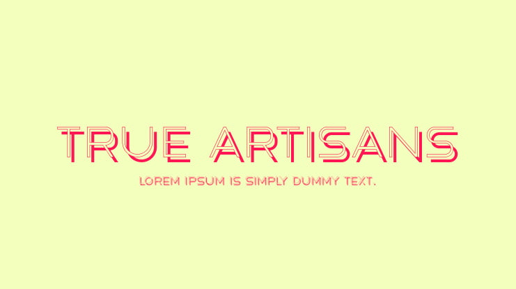 True Artisans Font