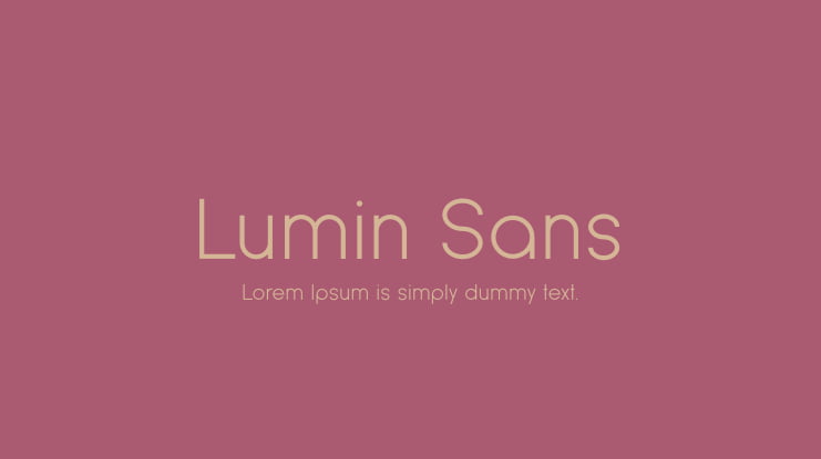 Lumin Sans Font