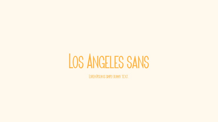Los Angeles sans Font