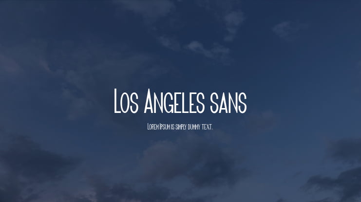Los Angeles sans Font