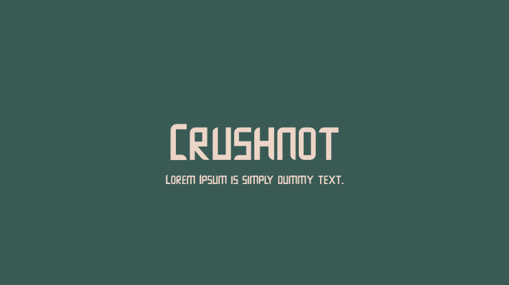 Crushnot Font Family