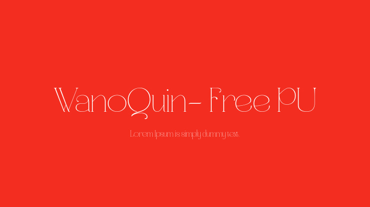 WanoQuin- Free PU Font