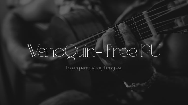 WanoQuin- Free PU Font
