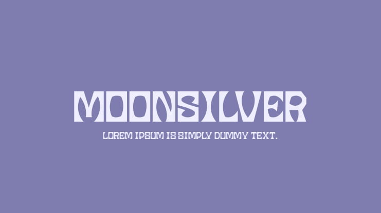 MOONSILVER Font