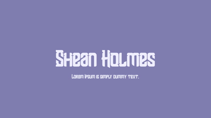 Shean Holmes Font Family