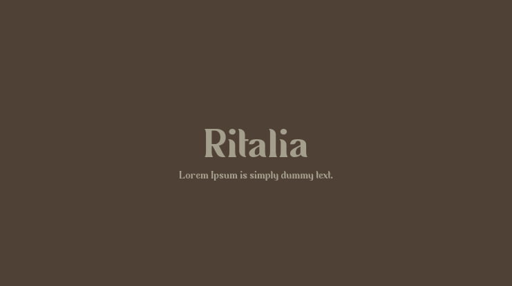 Ritalia Font