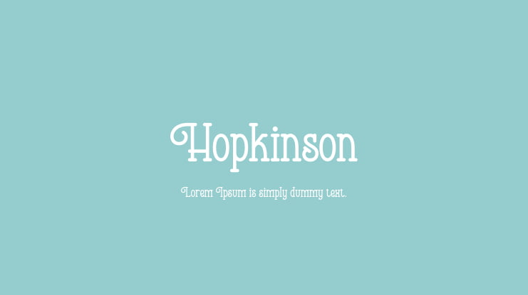 Hopkinson Font Family