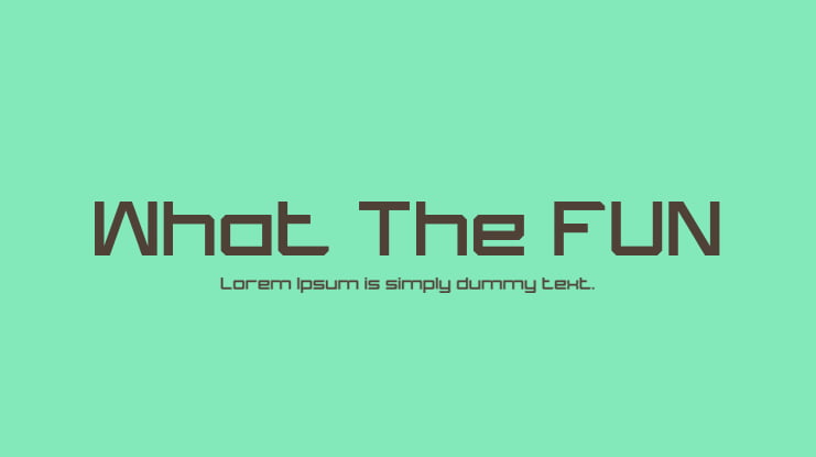 What The FUN Font Family