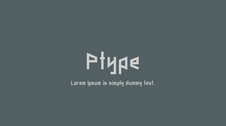 Ptype Font