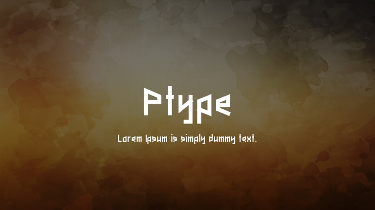 Ptype Font