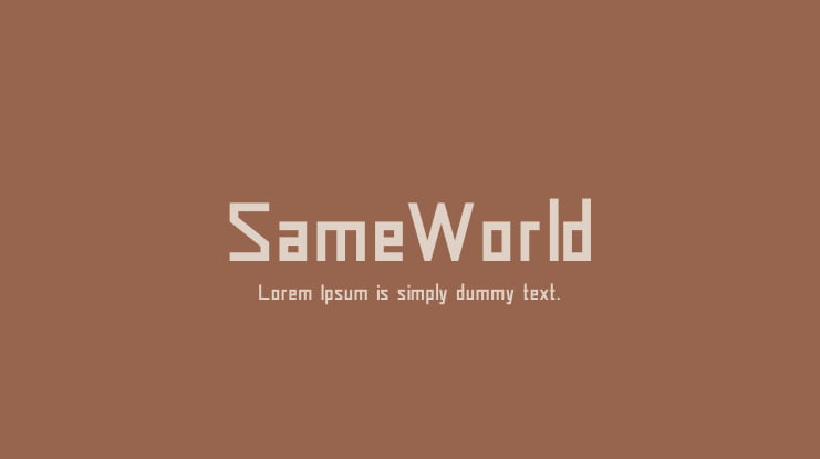 SameWorld Font