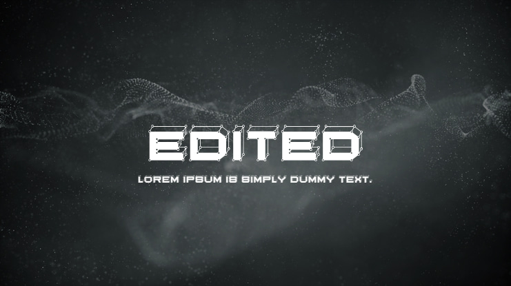 Edited Font