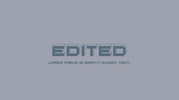 Edited Font