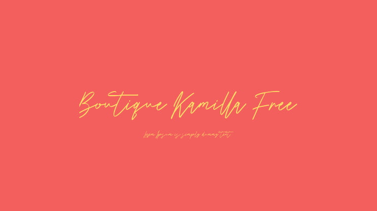 Boutique Kamilla Free Font