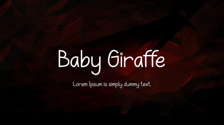 Baby Giraffe Font