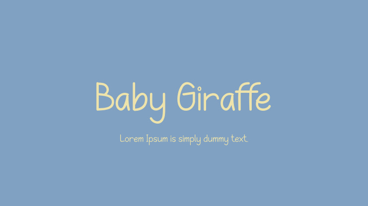 Baby Giraffe Font