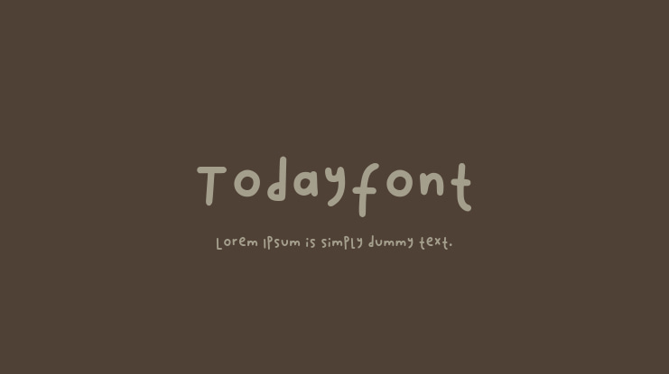 Todayfont1 Font