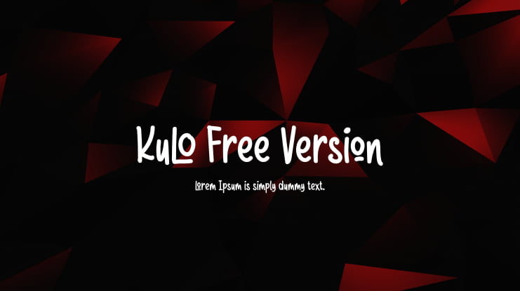 Kulo Free Version Font