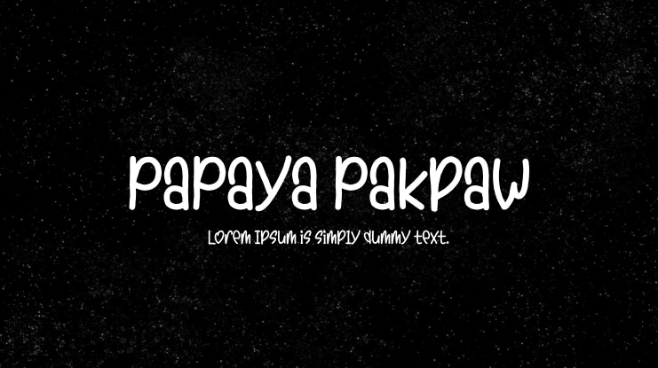 PaPaya Pakpaw Font