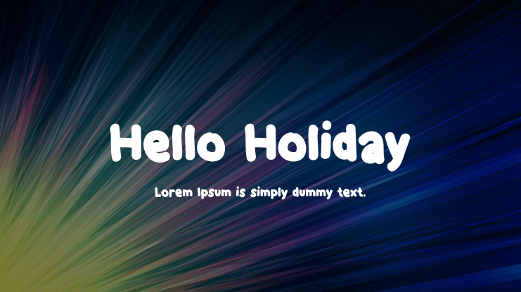 Hello Holiday Font