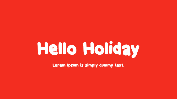 Hello Holiday Font