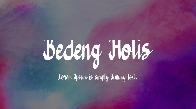 Bedeng Holis Font